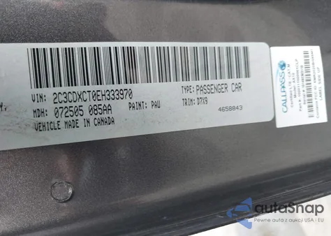 2014 Dodge Charger R/T z USA, uszkodzony, nr VIN 2C3CDXCT0EH333970